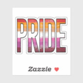 Lesbian Pride Word Aufkleber (Blatt)