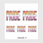 Lesbian Pride Word Aufkleber (Blatt)