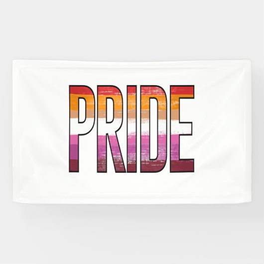 Lesbian Pride Word Banner (Horizontal)