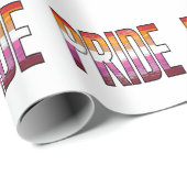 Lesbian Pride Word Geschenkpapier (Rolleneckpunkt)