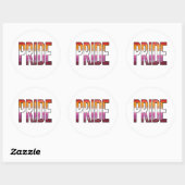 Lesbian Pride Word Runder Aufkleber (Blatt)