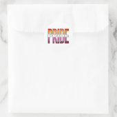 Lesbian Pride Word Runder Aufkleber (Tasche)