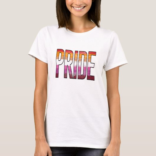 Lesbian Pride Word T-Shirt (Vorderseite)