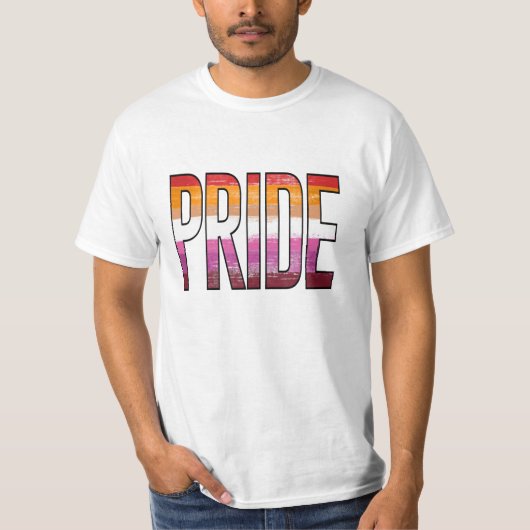 Lesbian Pride Word T-Shirt (Vorderseite)