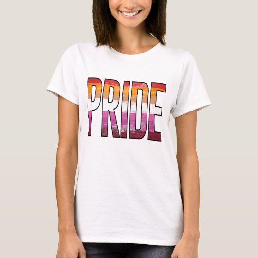 Lesbian Pride Word T-Shirt (Vorderseite)