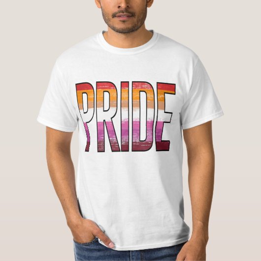 Lesbian Pride Word T-Shirt (Vorderseite)