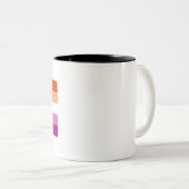 Lesbian Pride Zweifarbige Tasse (VorderseiteRechts)