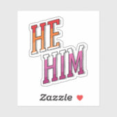Lesbian Pronouns Er Ihn Aufkleber (Blatt)