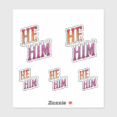 Lesbian Pronouns Er Ihn Aufkleber (Blatt)