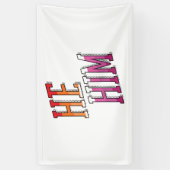Lesbian Pronouns Er Ihn Banner (Vertikal)