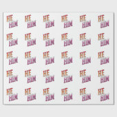 Lesbian Pronouns Er Ihn Geschenkpapier (Flach)
