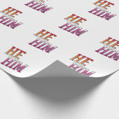 Lesbian Pronouns Er Ihn Geschenkpapier (Ecke)