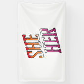 Lesbian Pronouns Sie Banner (Vertikal)