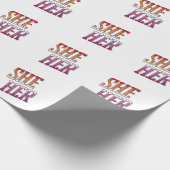 Lesbian Pronouns Sie Geschenkpapier (Ecke)