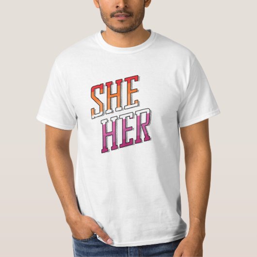 Lesbian Pronouns Sie T-Shirt (Vorderseite)