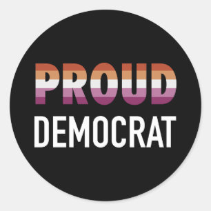 Lesbian Proud-Demokrat Runder Aufkleber