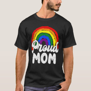 Lesbian Proud Mama Lgbt Mother Day Gay Lgbtq Rain T-Shirt