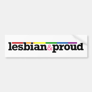 Lesbian&proud Weiß-Autoaufkleber Autoaufkleber