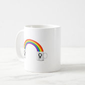 Lesbian Rainbow Coffee Date Kaffeetasse (Vorderseite Links)