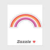Lesbian Rainbow Sunset Aufkleber (Blatt)