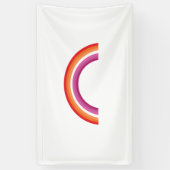 Lesbian Rainbow Sunset Banner (Vertikal)