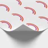Lesbian Rainbow Sunset Geschenkpapier (Ecke)