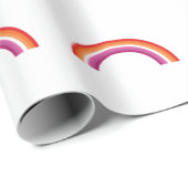 Lesbian Rainbow Sunset Geschenkpapier (Rolleneckpunkt)
