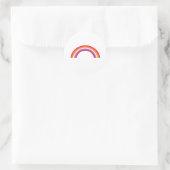 Lesbian Rainbow Sunset Runder Aufkleber (Tasche)