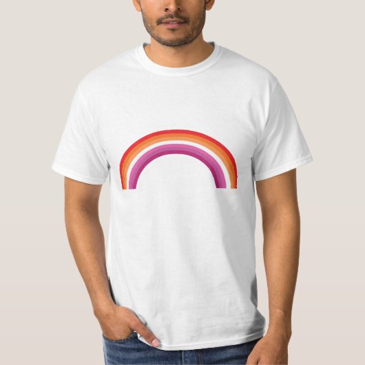 Lesbian Rainbow Sunset T-Shirt (Vorderseite)