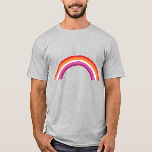 Lesbian Rainbow Sunset T-Shirt (Vorderseite)