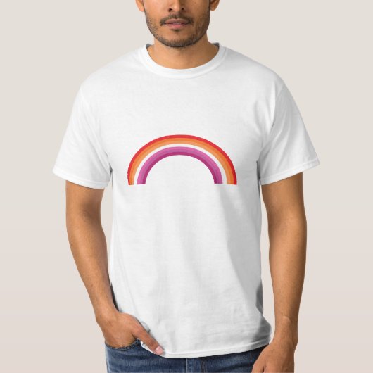 Lesbian Rainbow Sunset T-Shirt (Vorderseite)