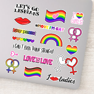 Lesbian Rainbow-Venus-Symbol Aufkleber