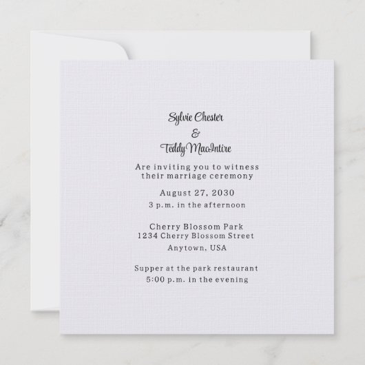 Lesbian Rainbow Wedding Einladung (Rückseite)