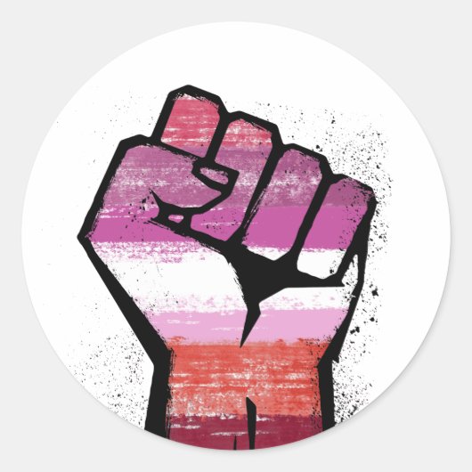 Lesbian Resistance Runder Aufkleber (Vorderseite)