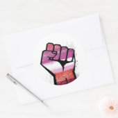 Lesbian Resistance Runder Aufkleber (Umschlag)