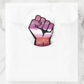 Lesbian Resistance Runder Aufkleber (Tasche)