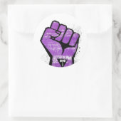 Lesbian Resistance Runder Aufkleber (Tasche)