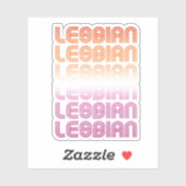Lesbian Retro Muster Design Aufkleber (Blatt)