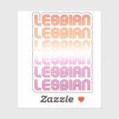 Lesbian Retro Muster Design Aufkleber (Blatt)
