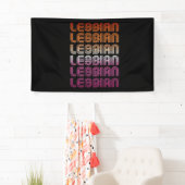 Lesbian Retro Muster Design Banner (Insitu)