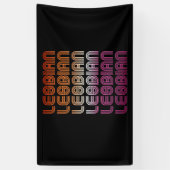 Lesbian Retro Muster Design Banner (Vertikal)