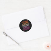 Lesbian Retro Muster Design Runder Aufkleber (Umschlag)