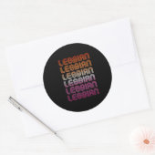 Lesbian Retro Muster Design Runder Aufkleber (Umschlag)