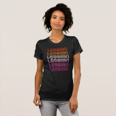 Lesbian Retro Muster Design T-Shirt (Vorne ganz)