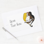 Lesbian Romance Dein Text hier Rechteckiger Aufkleber (Umschlag)