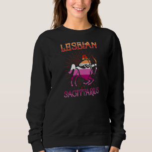 Lesbian Sagittarius Zodiac Sign Birthday Horoskop Sweatshirt