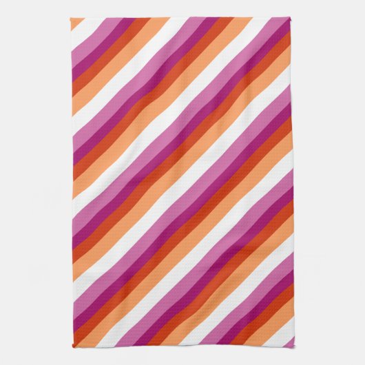 Lesbian Stripes | Lesbian Pride Geschirrtuch (Vertikal)