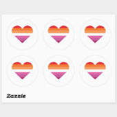 Lesbian Sunset Sunset Runder Aufkleber (Blatt)