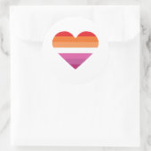 Lesbian Sunset Sunset Runder Aufkleber (Tasche)