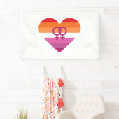 Lesbian Sunset WLW Herz Banner (Insitu)